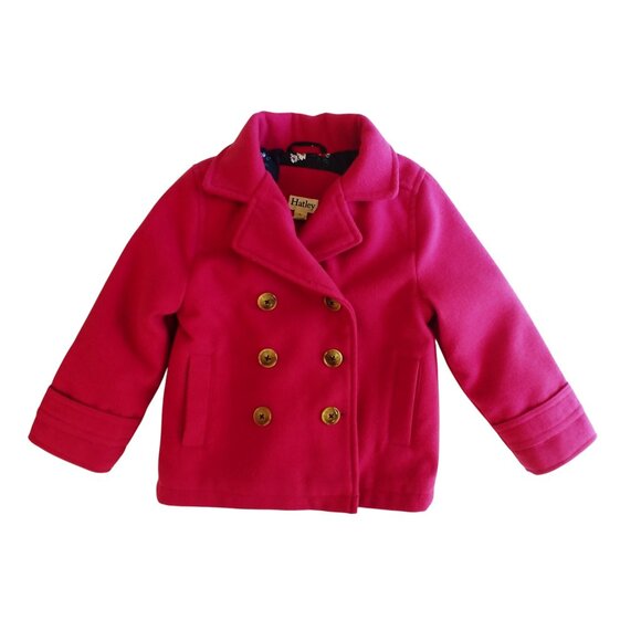 Hatley Pink Double-Breasted Coat Size 4T - Picture 5 of 13